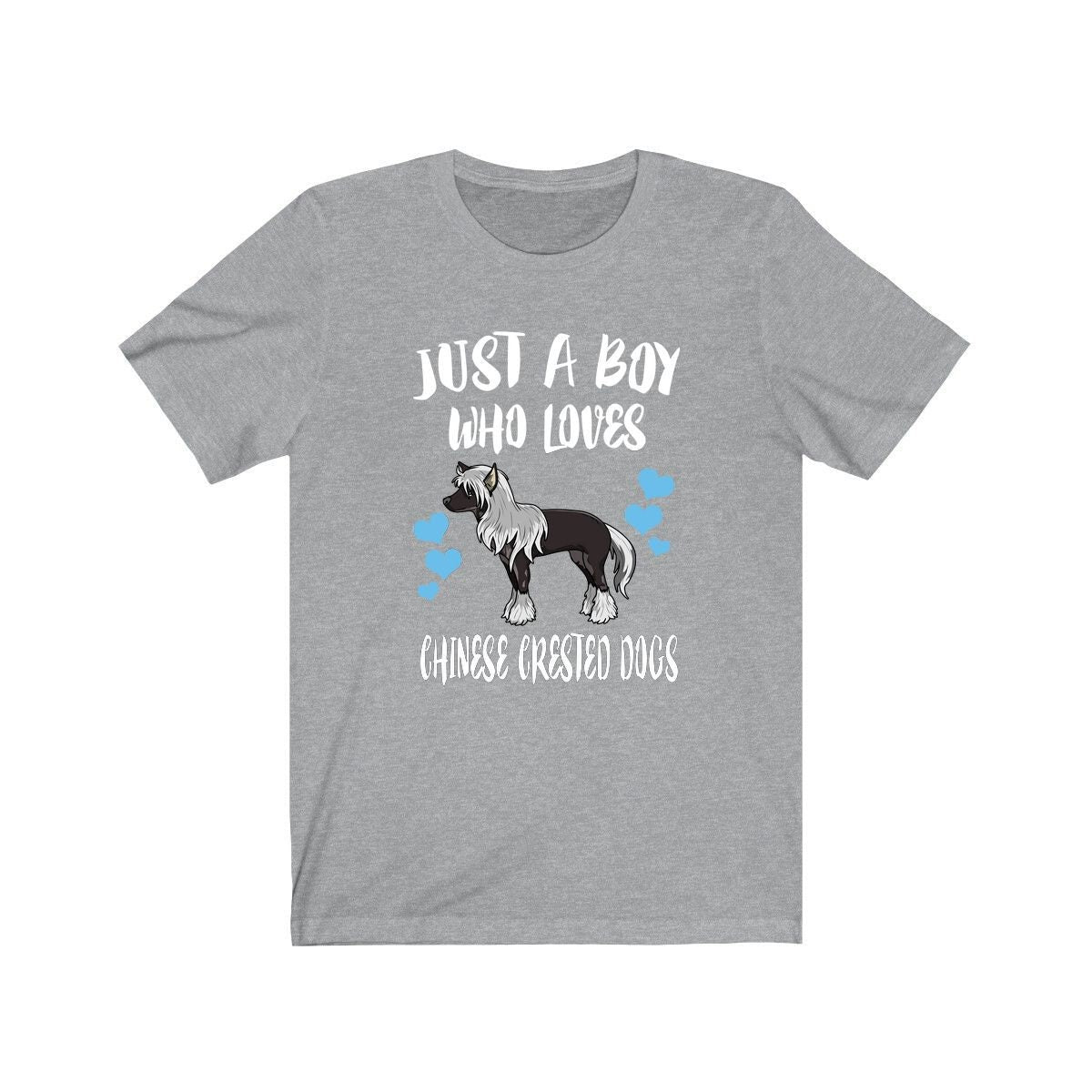 Just A Boy Who Loves Chinese Crested Dogs Shirt - Chinese Crested print design