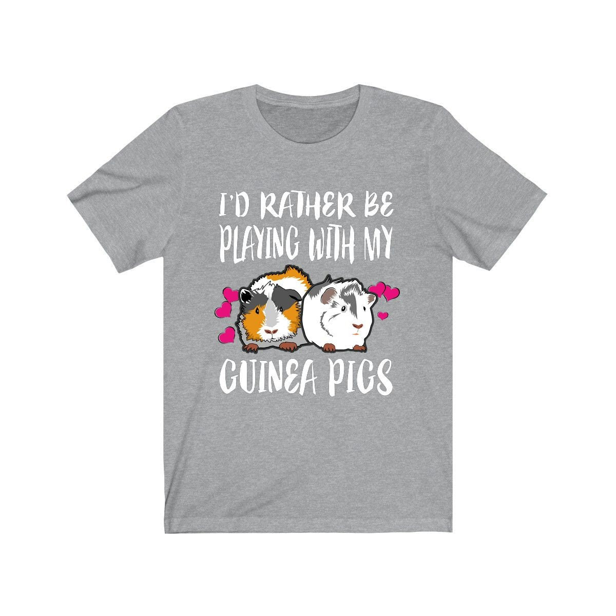 I'd Rather Be With My Guinea Pigs Funny Shirt, Guinea Pig Owner Shirt, Guinea Pig Lover Gift, Guinea Pig Tee, Guinea Pig Gift T-Shirt Image 1