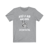 Just A Boy Who Loves Dalmatians Dogs Shirt, Dalmatian Dog Lover Shirt, Dog Shirt, Dalmatian Dog Owner Gift, Animal Adult Kids T-Shirt Image 2