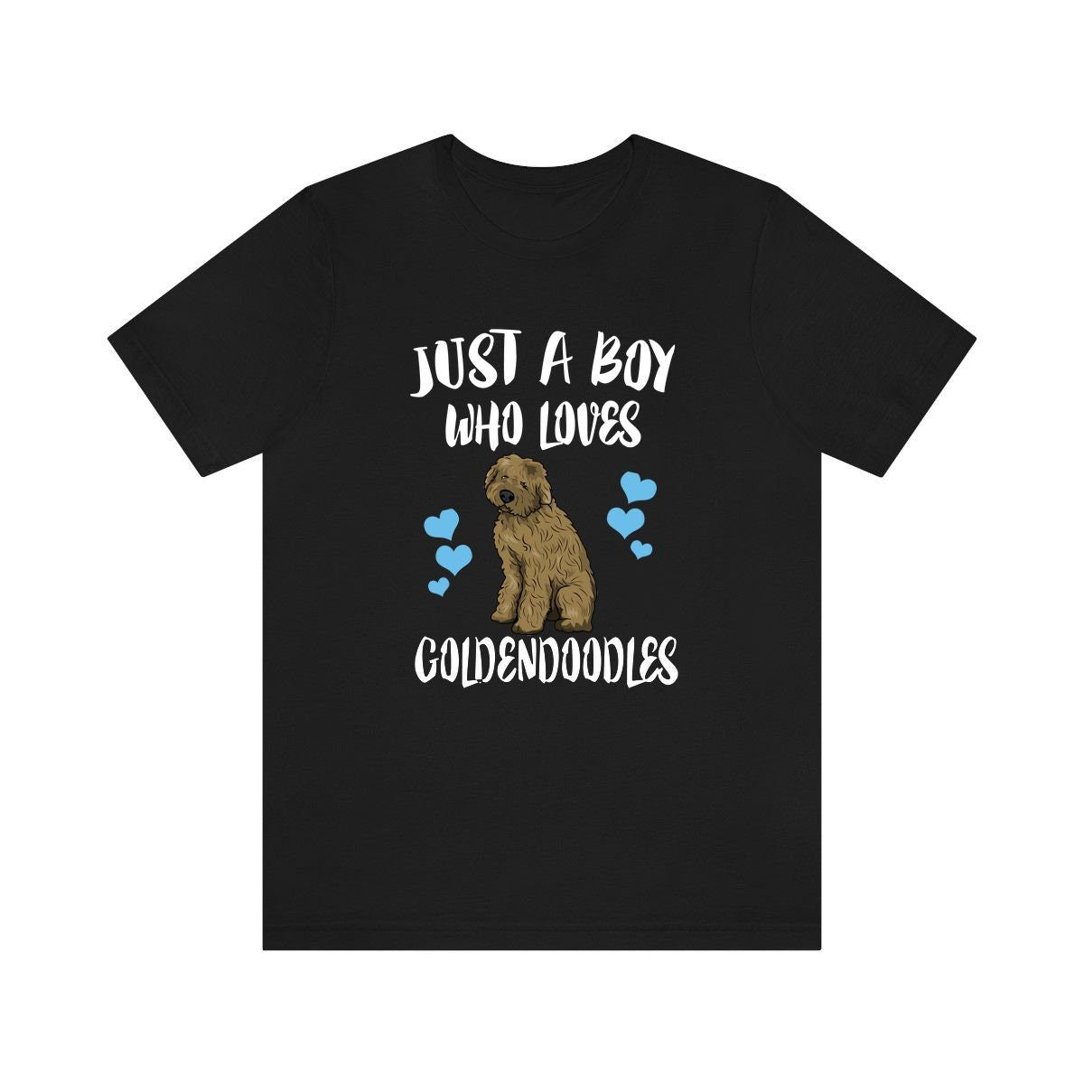 Just A Boy Who Loves Goldendoodles Dogs Shirt, Goldendoodle Lover Shirt, Dog Shirt, Goldendoodle Lover Gift, Animal Adult Kids T-Shirt Image 1