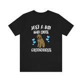 Just A Boy Who Loves Goldendoodles Dogs Shirt, Goldendoodle Lover Shirt, Dog Shirt, Goldendoodle Lover Gift, Animal Adult Kids T-Shirt Image 1
