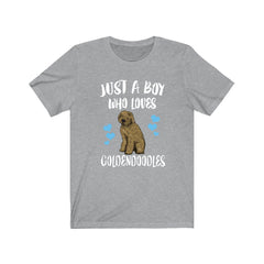 Just a boy who loves goldendoodles golden retriever poodle hybrid tee