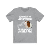 Listen To Music Hang Out With My Guinea Pigs Shirt, Guinea Pig Owner Shirt, Guinea Pig Lover Gift, Guinea Pig Tee, Guinea Pig Animal T-Shirt Image 3