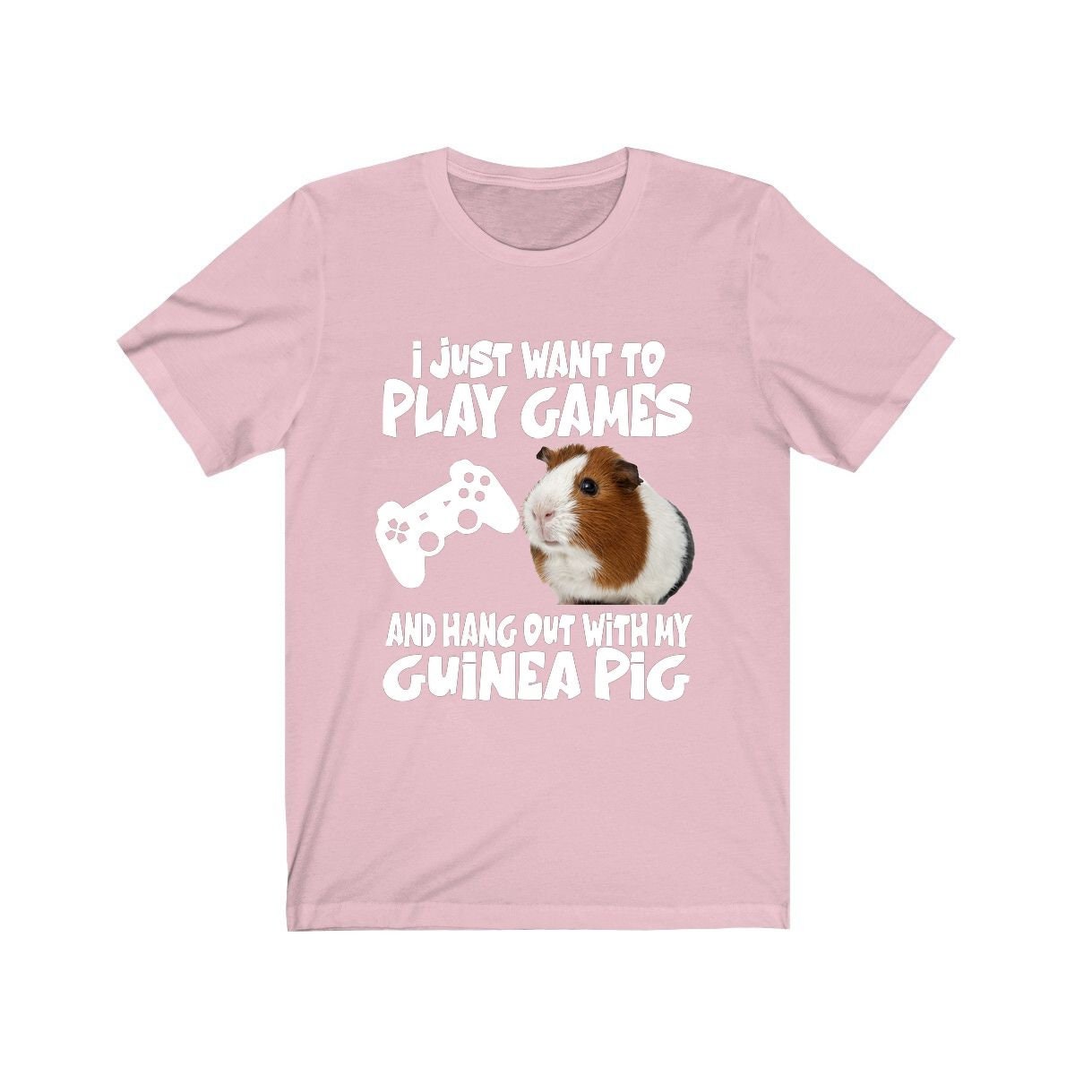 Play games and hang out with my guinea pig funny gamer tee