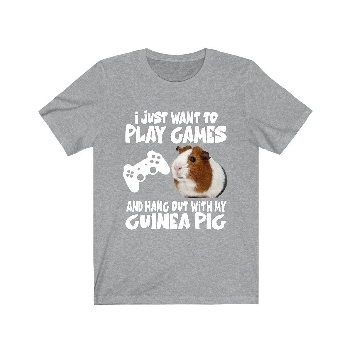 Play games and hang out with my guinea pig funny gamer tee