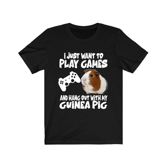 Play games and hang out with my guinea pig funny gamer tee