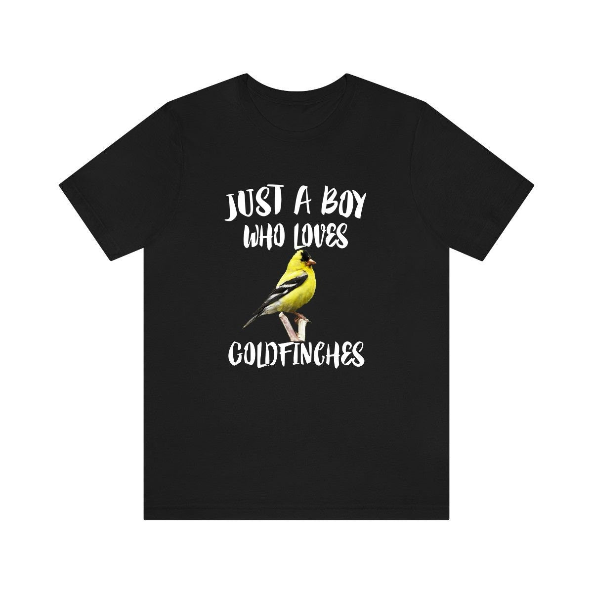 Just A Boy Who Loves Goldfinches Birds Shirt, Goldfinch Lover Shirt, Birding Shirt, Bird Lover Gift, Animal Adult Kids T-Shirt Image 1