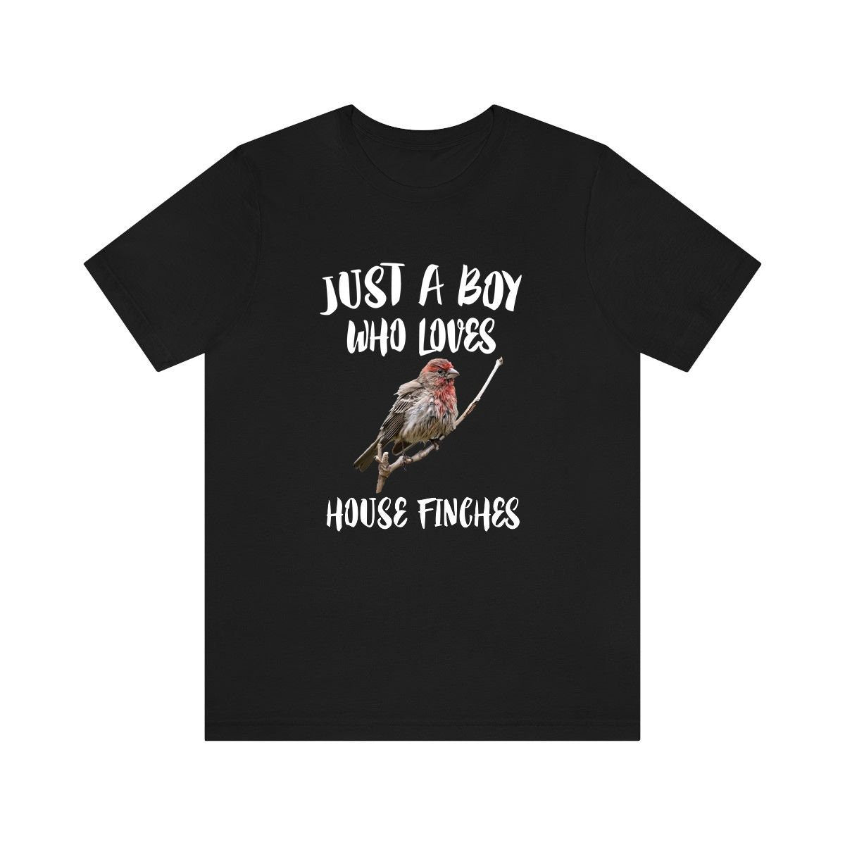 Just A Boy Who Loves House finches Birds Shirt, House finch Lover Shirt, Birding Shirt, Bird Lover Gift, Animal Adult Kids T-Shirt Image 1