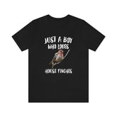 Just A Boy Who Loves House finches Birds Shirt, House finch Lover Shirt, Birding Shirt, Bird Lover Gift, Animal Adult Kids T-Shirt Image 1