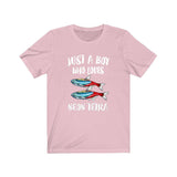 Just A Boy Who Loves Neon Tetra Shirt, Neon Tetra Lover Shirt, Neon Tetra Shirt, Fish Lover Gift, Animal Adult Kids T-Shirt Image 4