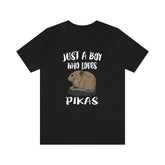 Just A Boy Who Loves Pikas Shirt, Pika Lover Shirt, Pika Shirt, Pika Lover Gift, Animal Adult Kids T-Shirt Image 1