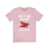Just A Boy Who Loves Cherry Shrimps Shirt, Cherry Shrimp Shirt, Cherry Shrimp Shirt, Aquarium Lover Gift, Animal Adult Kids T-Shirt Image 4
