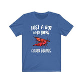 Just A Boy Who Loves Cherry Shrimps Shirt, Cherry Shrimp Shirt, Cherry Shrimp Shirt, Aquarium Lover Gift, Animal Adult Kids T-Shirt Image 1