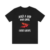 Just A Boy Who Loves Cherry Shrimps Shirt, Cherry Shrimp Shirt, Cherry Shrimp Shirt, Aquarium Lover Gift, Animal Adult Kids T-Shirt Image 2