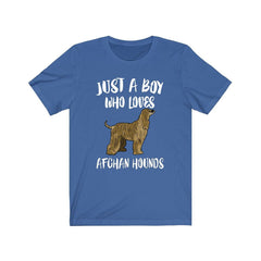 Just A Boy Who Loves Afghan Hounds Shirt - Afghan Hound print design