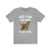 Just A Boy Who Loves Afghan Hounds Dog Shirt, Afghan Hound Shirt, Dog Shirt, Dog Lover Gift, Animal Adult Kids T-Shirt Image 1