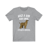 Just A Boy Who Loves Afghan Hounds Dog Shirt, Afghan Hound Shirt, Dog Shirt, Dog Lover Gift, Animal Adult Kids T-Shirt Image 1