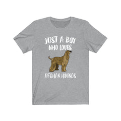 Just A Boy Who Loves Afghan Hounds Shirt - Afghan Hound print design