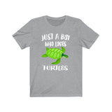 Just A Boy Who Loves Turtles Shirt, Turtle Shirt, Turtle Shirt, Turtle Lover Gift, Animal Adult Kids T-Shirt Image 2