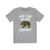 Just A Boy Who Loves Allosaurus Dinosaur Shirt, Allosaurus Shirt, Dinosaur Shirt, Dinosaur Lover Gift, Animal Adult Kids T-Shirt Image 1