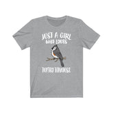 Just A Girl Who Loves Tufted Titmouse Bird Shirt, Bird Lover Shirt, Birding Lover Gift, Birding Shirt, Animal Adult Toddler Kids T-Shirt Image 1