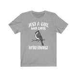 Just A Girl Who Loves Tufted Titmouse Bird Shirt, Bird Lover Shirt, Birding Lover Gift, Birding Shirt, Animal Adult Toddler Kids T-Shirt Image 1