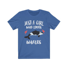 Just A Girl Who Loves Whales Shirt - whale print design