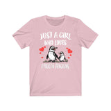 Just A Girl Who Loves African Penguins Shirt, Penguin Lover Shirt, Penguin Lover Gift, Penguin Tee, Animal Adult Toddler Kids T-Shirt Image 3