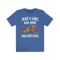 Just A Girl Who Loves Spotted Tabbies Cats Shirt - spotted tabby print design