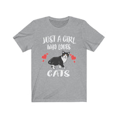 Just A Girl Who Loves Cats Shirt - cat print design