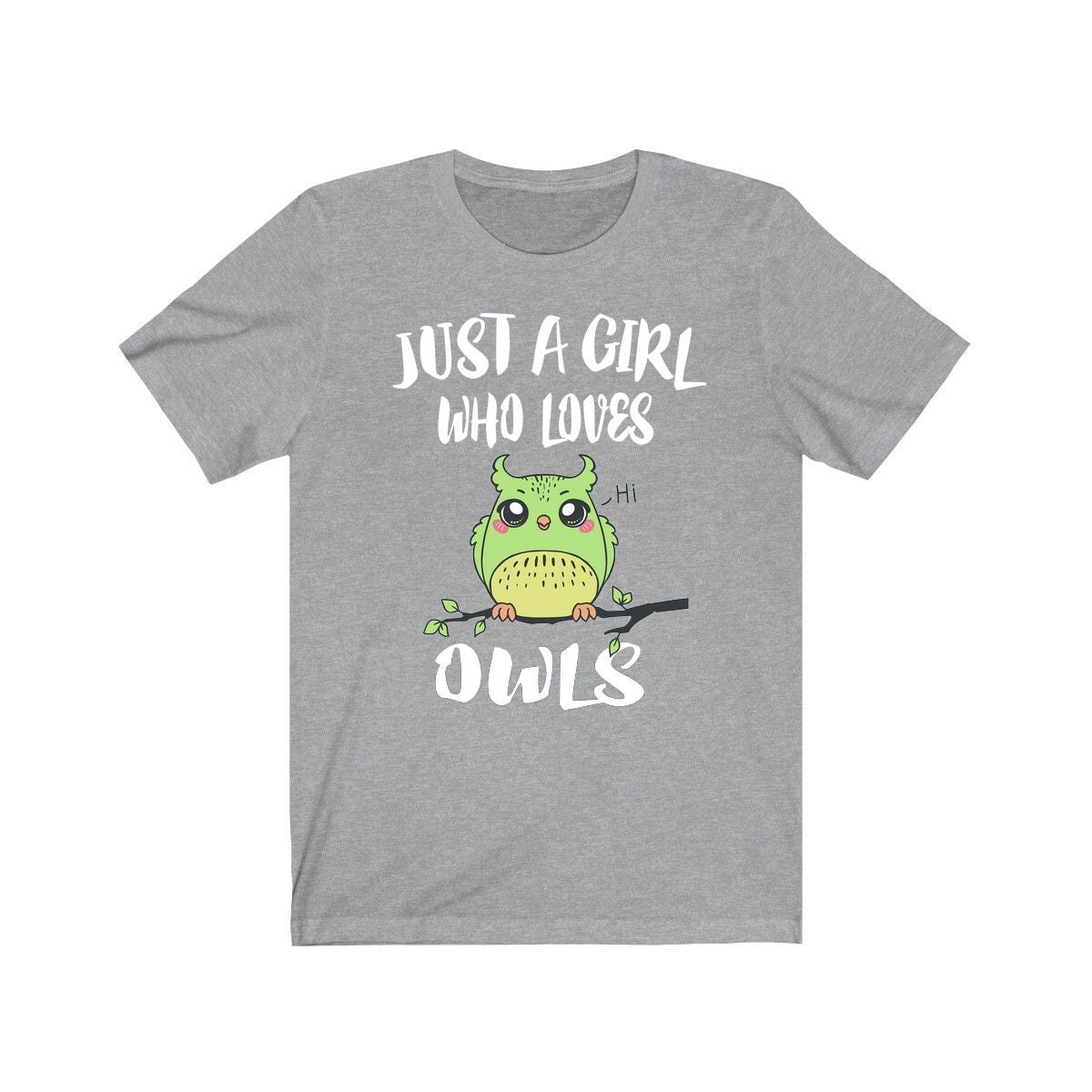 Just a girl who loves owls nocturnal raptor bird of prey tee