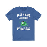Just A Girl Who Loves Parasites Shirt, Parasite Lover Shirt, Parasitologists Gift, Parasitologists Shirt, Animal Adult Toddler Kids T-Shirt Image 4