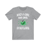 Just A Girl Who Loves Parasites Shirt, Parasite Lover Shirt, Parasitologists Gift, Parasitologists Shirt, Animal Adult Toddler Kids T-Shirt Image 2