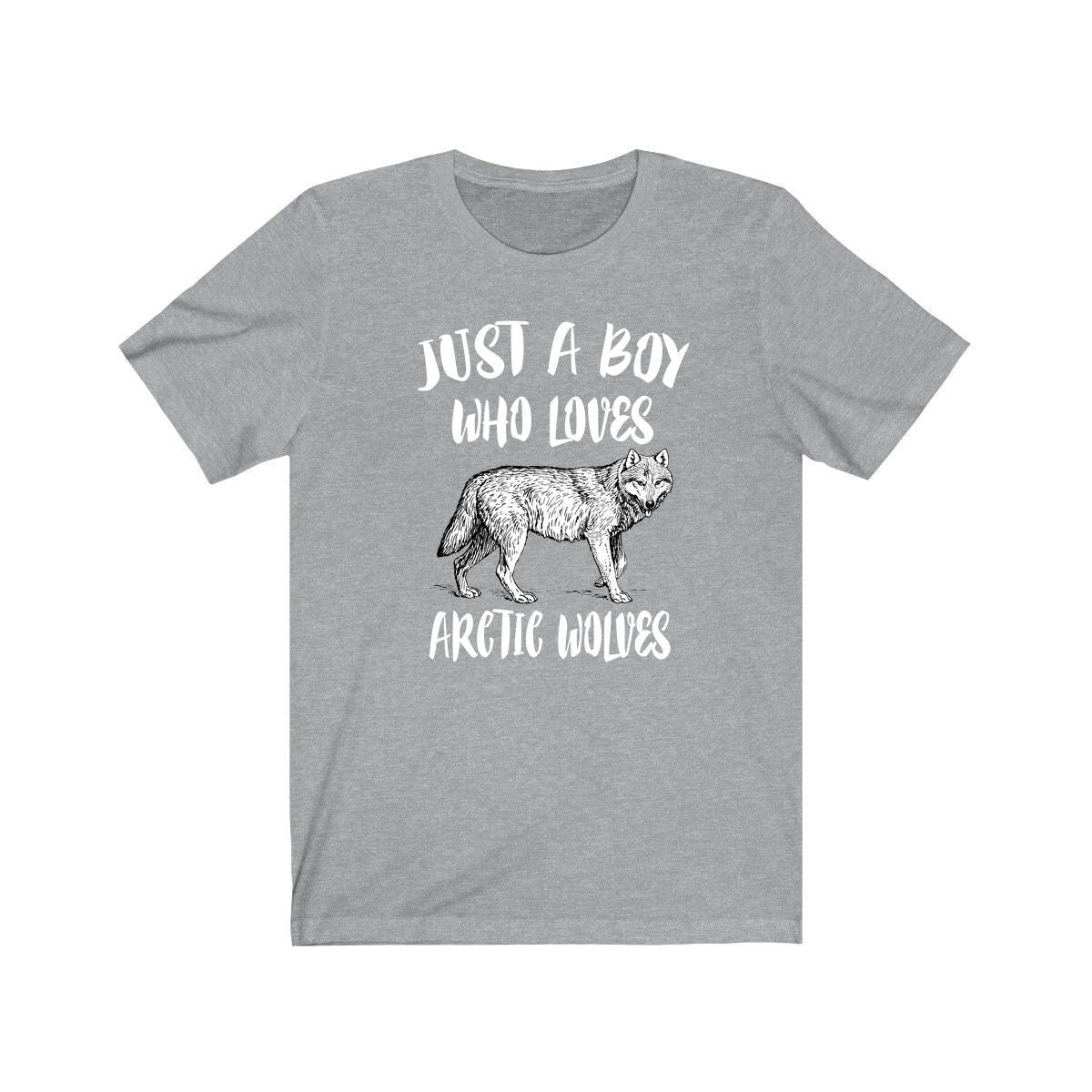 Just a boy who loves arctic wolves white polar wild canine tee