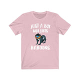 Just A Boy Who Loves Baboons Shirt, Baboon Lover Shirt, Baboon Shirt, Baboon Lover Gift, Animal Adult Kids T-Shirt Image 4