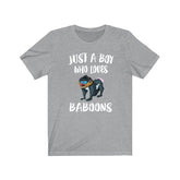 Just A Boy Who Loves Baboons Shirt, Baboon Lover Shirt, Baboon Shirt, Baboon Lover Gift, Animal Adult Kids T-Shirt Image 1