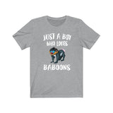 Just A Boy Who Loves Baboons Shirt, Baboon Lover Shirt, Baboon Shirt, Baboon Lover Gift, Animal Adult Kids T-Shirt Image 1