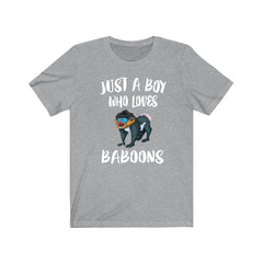 Just A Boy Who Loves Baboons Shirt - baboon print design