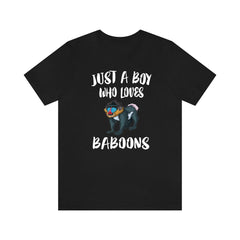 Just A Boy Who Loves Baboons Shirt - baboon print design