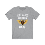 Just A Boy Who Loves Bats Shirt, Bat Lover Shirt, Bat Shirt, Bat Lover Gift, Animal Adult Kids T-Shirt Image 2