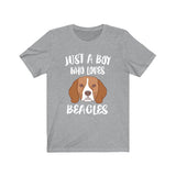 Just A Boy Who Loves Beagles Dogs Shirt, Beagle Lover Shirt, Beagle Shirt, Dog Lover Gift, Animal Adult Kids T-Shirt Image 2