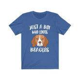 Just A Boy Who Loves Beagles Dogs Shirt, Beagle Lover Shirt, Beagle Shirt, Dog Lover Gift, Animal Adult Kids T-Shirt Image 1