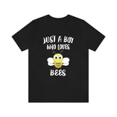 Just A Boy Who Loves Bees Shirt, Bee Lover Shirt, Bee Shirt, Bee Lover Gift, Animal Adult Kids T-Shirt Image 1