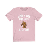 Just A Boy Who Loves Bigfoot Shirt, Bigfoot Lover Shirt, Bigfoot Shirt, Bigfoot Lover Gift, Animal Adult Kids T-Shirt Image 4