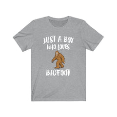 Just A Boy Who Loves Bigfoot Shirt - Bigfoot print design