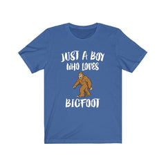 Just A Boy Who Loves Bigfoot Shirt - Bigfoot print design