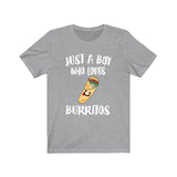 Just A Boy Who Loves Burritos Shirt, Burrito Lover Shirt, Burrito Shirt, Burrito Lover Gift, Animal Adult Kids T-Shirt Image 2