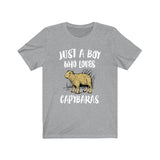 Just A Boy Who Loves Capybaras Shirt, Capybara Lover Shirt, Capybara Shirt, Capybara Lover Gift, Animal Adult Kids T-Shirt Image 2