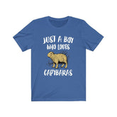 Just A Boy Who Loves Capybaras Shirt, Capybara Lover Shirt, Capybara Shirt, Capybara Lover Gift, Animal Adult Kids T-Shirt Image 1