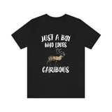Just A Boy Who Loves Caribous Shirt, Caribou Lover Shirt, Caribou Shirt, Caribou Lover Gift, Animal Adult Kids T-Shirt Image 3